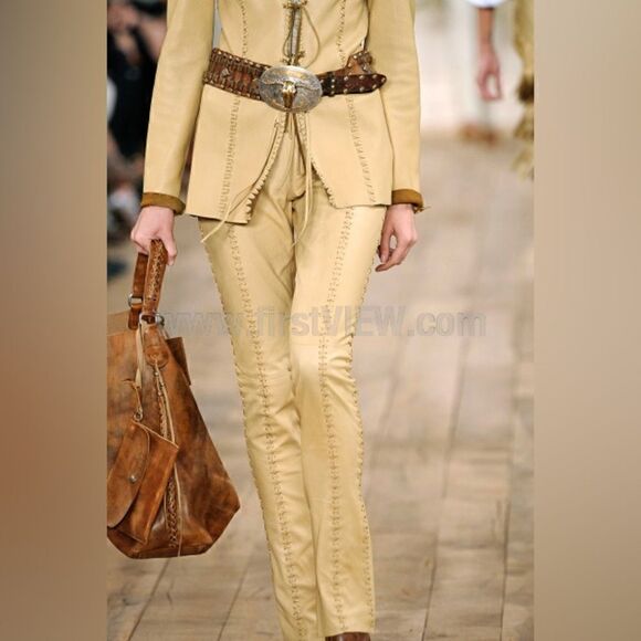 Ralph Lauren Collection ~ Spring 2011 Runway Deer Suede Leather Western Jacket - Picture 8 of 17